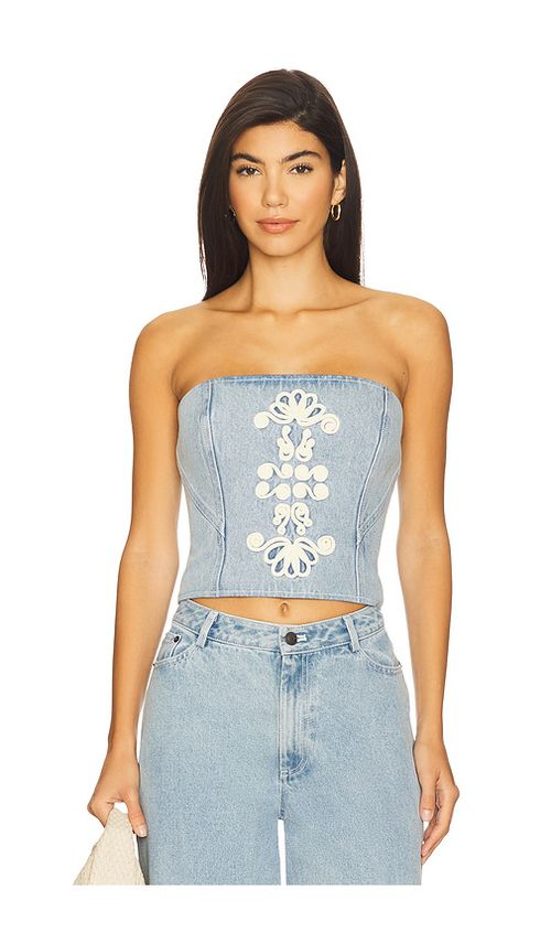 The Wolf Gang El Toro Bustier in Blue.  S. Also in