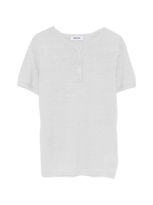 Linen And Cotton Blend T-Shirt
