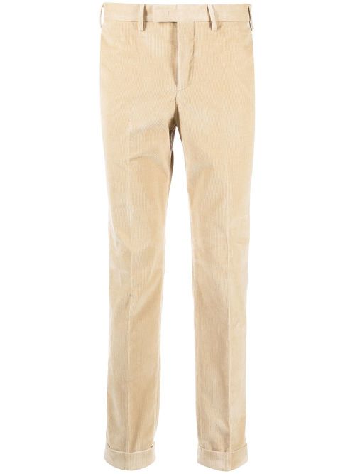 Slim-cut corduroy trousers - Neutrals