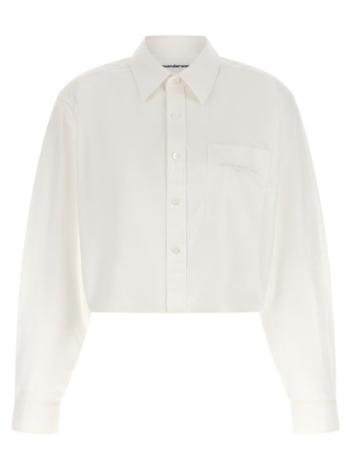Cropped Cotton Blouse — White