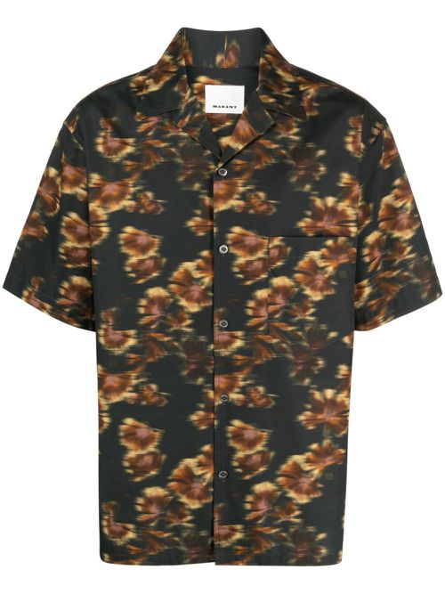 Lazlo floral-print shirt - Black