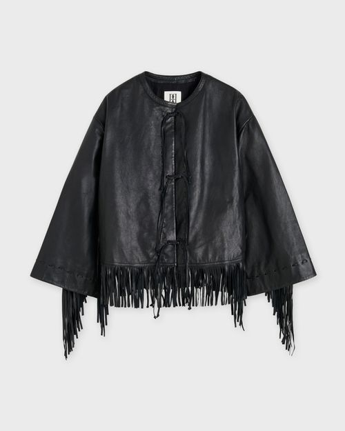 By Malene Birger Jacket Zoena Leather Black