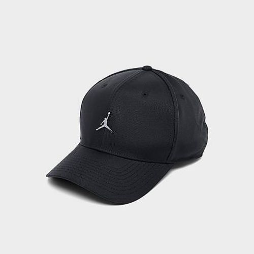 Rise Structured Metal Jumpman Strapback Hat in Black/Gunmetal