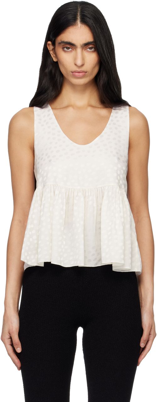 White Silk Tank Top