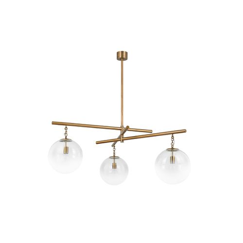 Patina Brass Three Light Chandelier from the Wade Collection