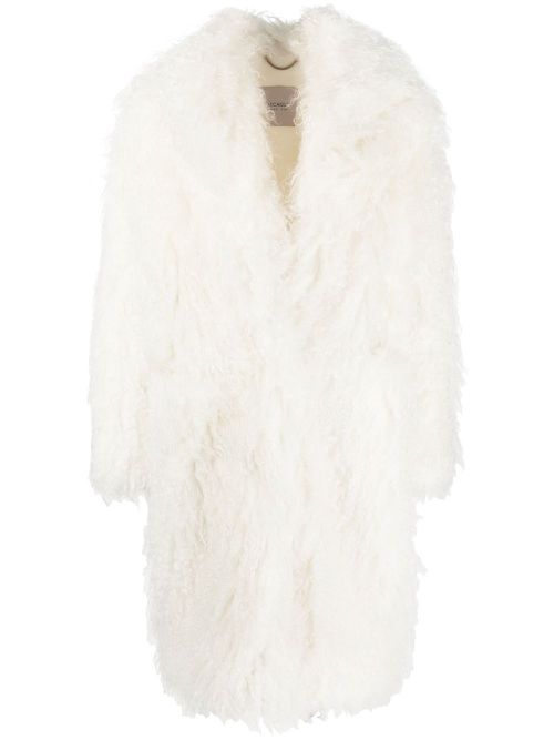 Mohair mid-length coat - Neutrals