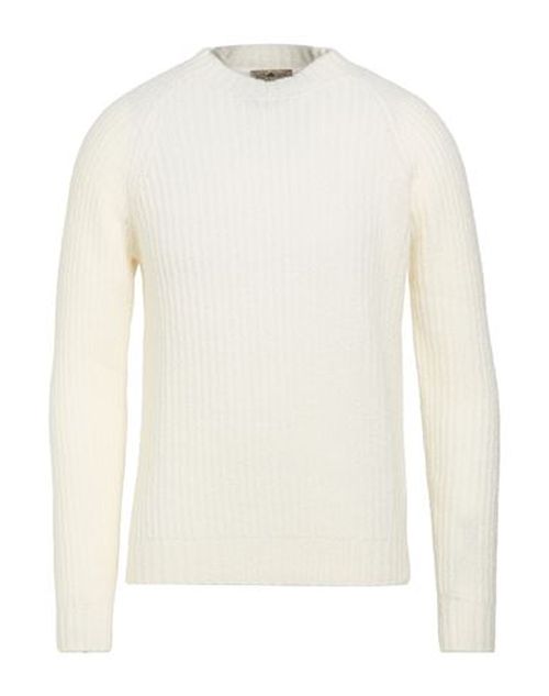 Man Sweater Ivory Size L Virgin Wool, Cotton, Polyamide