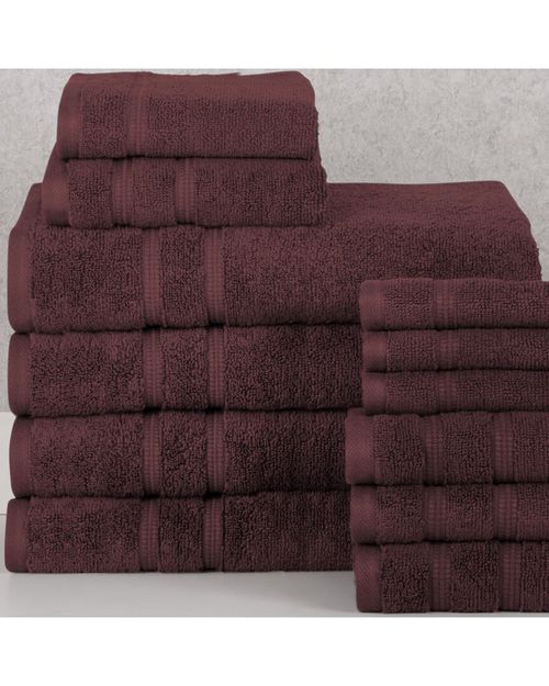12pc Zero Twist Egyptian Cotton Towel Set