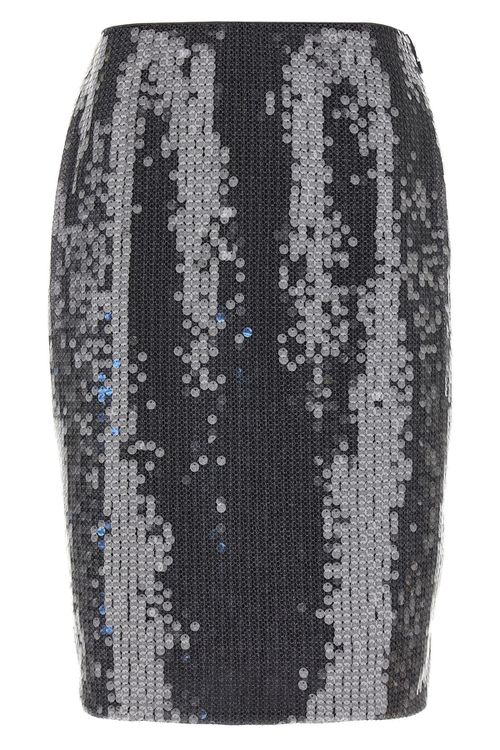 'Net Sequin Midi' Skirt
