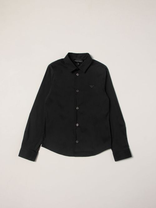 Shirt in poplin with eagle