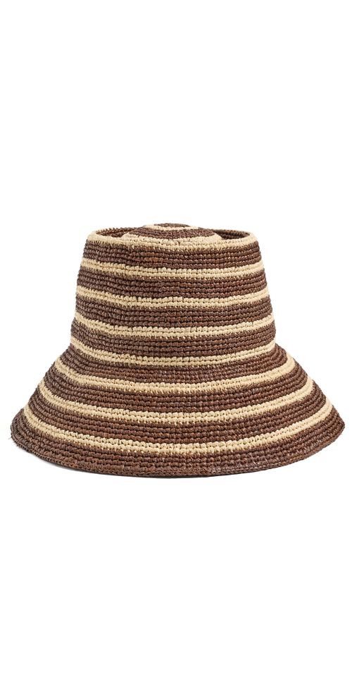 Felix Straw Hat Walnut Stripe