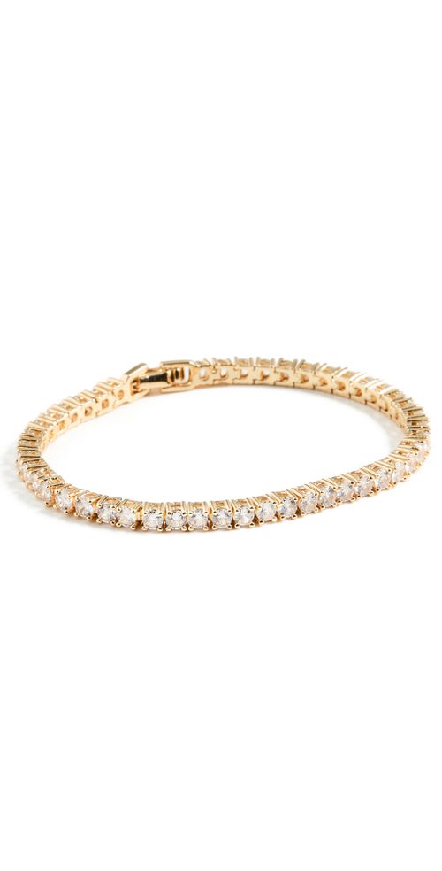 Tennis Clasp Bracelet Gold One Size