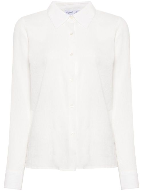 Graphic-print cotton shirt - White