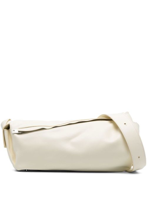 Oversized zip-up satchel - Neutrals