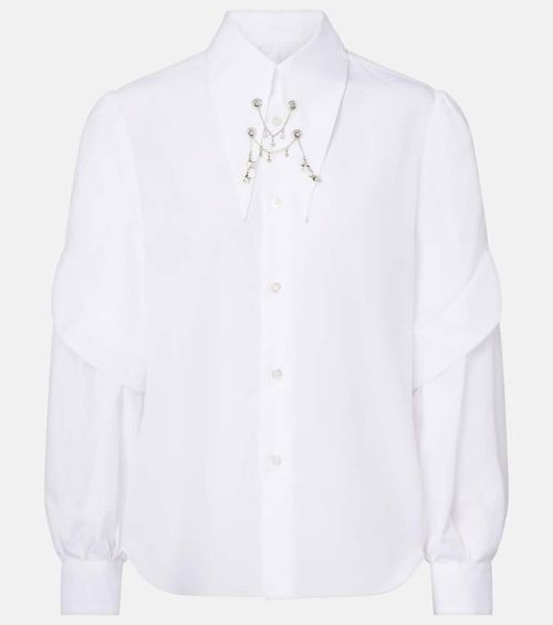 Embellished cotton shirt