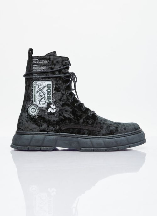 1992 Crushed Velvet Boots -  Boots Black Eu