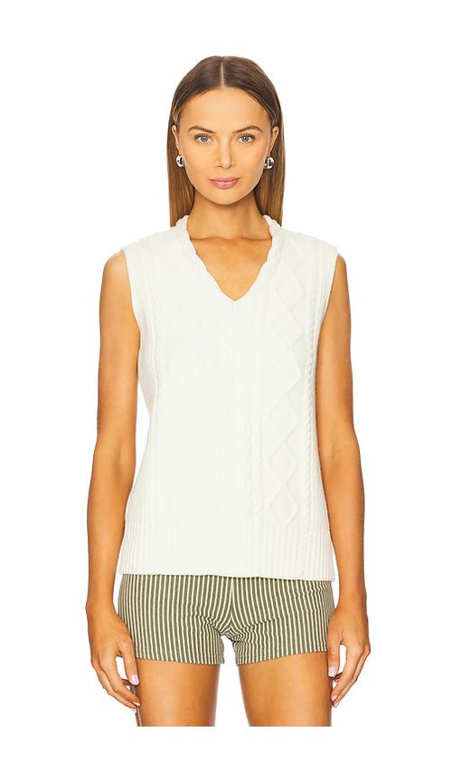 Varley Kay Cable Knit Vest in Cream.  XS. Also in L