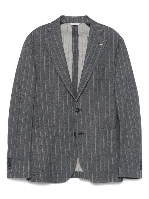 Manuel Ritz pinstripe blazer - Blue