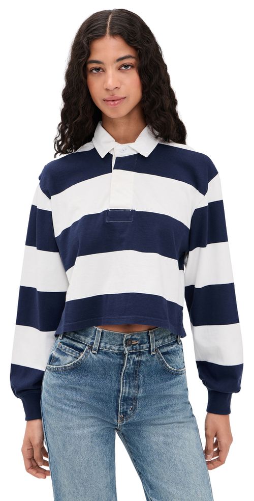 Rugby Tee Jumbo Navy Blue Stripe