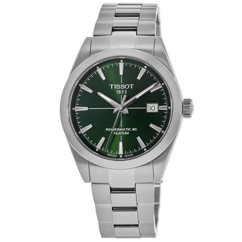 Gentleman Automatic 80 Silicium Green Dial Steel Men's Watch T127.407.11.091.01