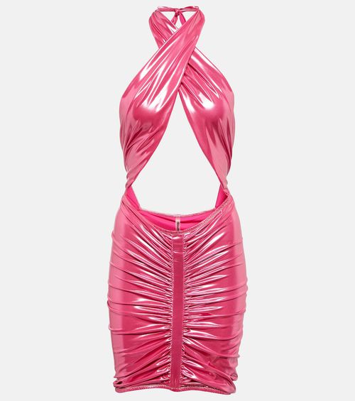 Stallion cutout lamé minidress