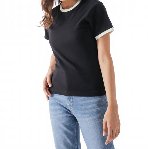 Trim Tee In Black