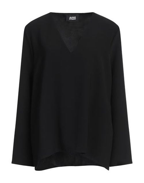 Alpha Studio Woman Top Black Size 6 Polyester, Elastane