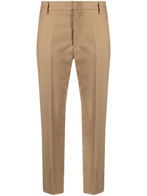 Nima cropped virgin wool trousers - Brown