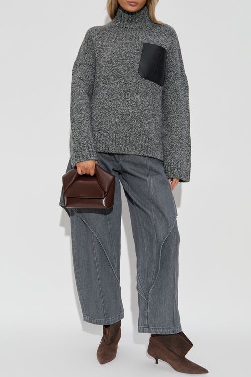 Wool Turtleneck, Women's, Grey