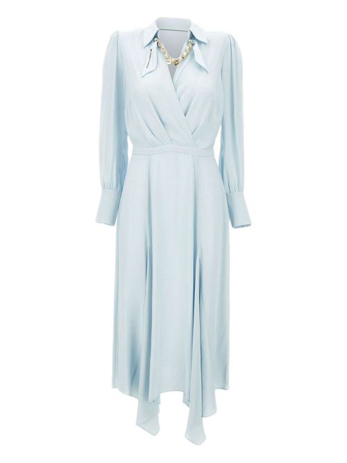 Elisabetta Franchi georgette midi dress - Blue