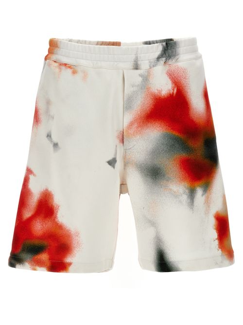 Obscured Flower Bermuda Shorts — Multicolor