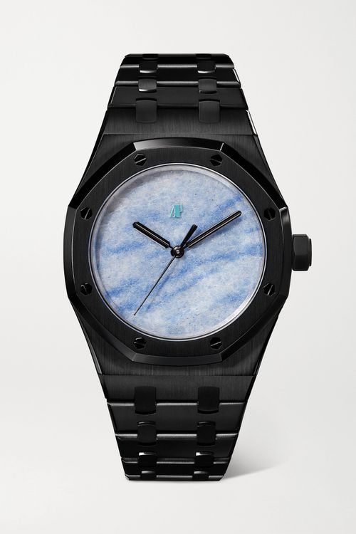 Audemars Piguet Royal Oak Limited Edition Automatic 37mm Dlc-coated Stainless Steel Watch - Blue