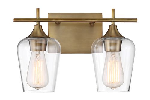 Savoy House Octave 2-Light Bathroom Vanity Light in Warm Bras