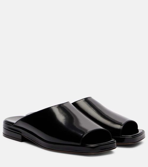 The Row Emi patent leather mules