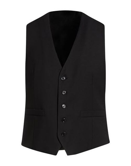 Man Tailored Vest Black Size 38 Wool