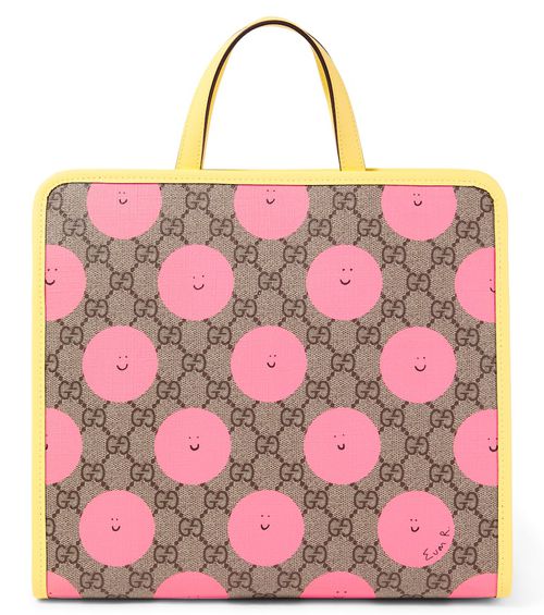 GG Canvas printed shopper