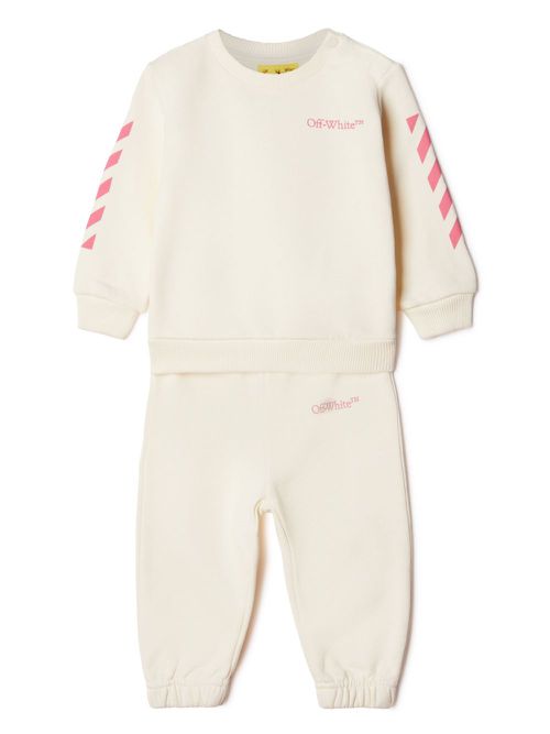 Diag-stripe cotton tracksuit