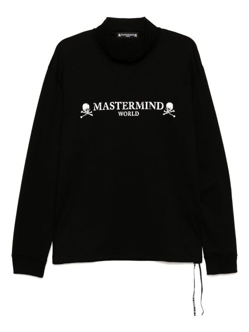 Mastermind World logo-print T-shirt - Black