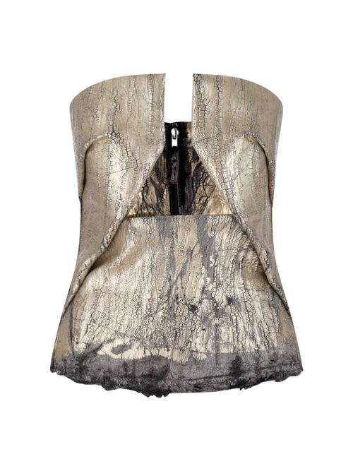 Structured Bustier-Style Cotton Top