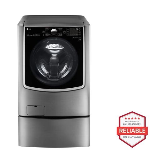 LG Large Smart Wi-Fi Enabled Front Load Washer TurboWash®, Graphite Steel, 5.. ft