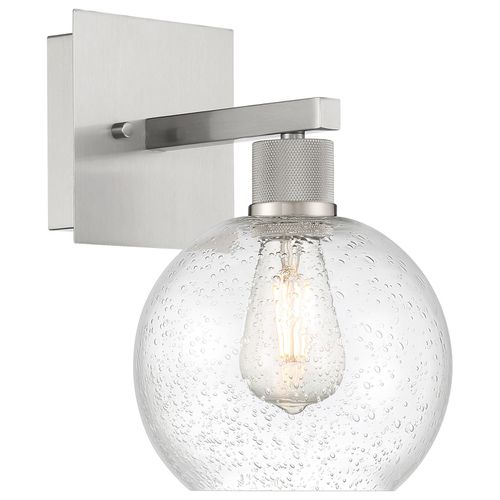 Brushed Steel LED Wall Sconce from the Port Nine Burgundy Collection