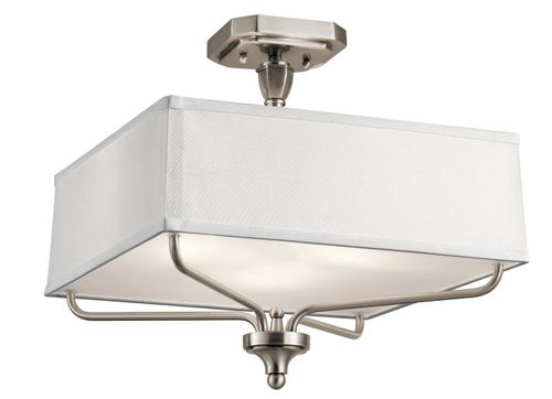 Arlo 3-Light Semi-Flush in Classic Pewter
