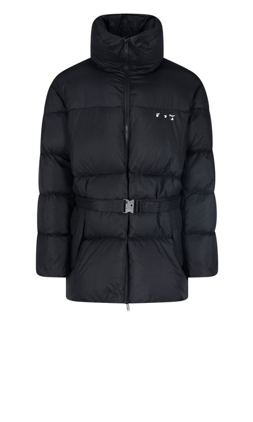 Belted Full Zip Down Jacket