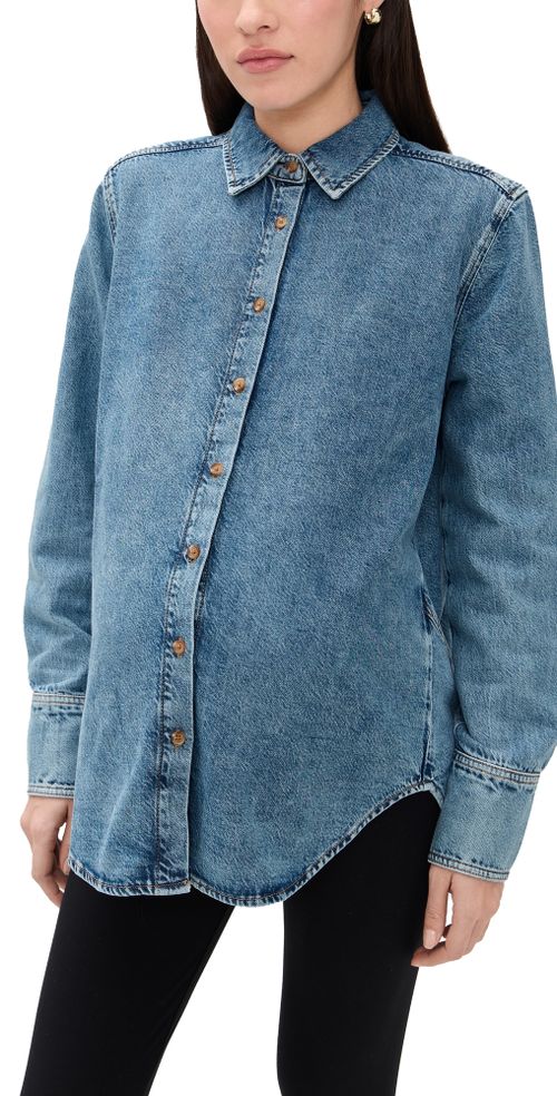 The Drapey Denim Boyfriend Shirt Vintage Dream Blue