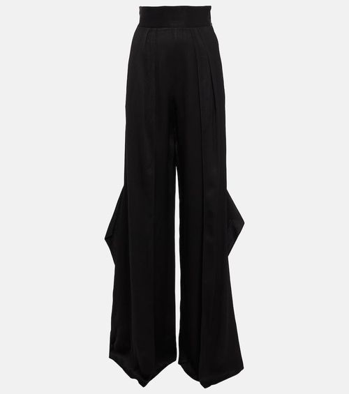 High-rise wide-leg pants