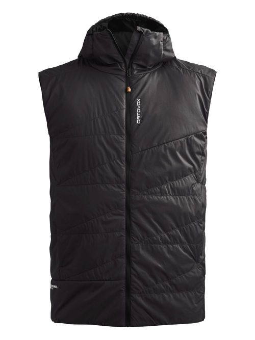 Hooded quilted vest - Black