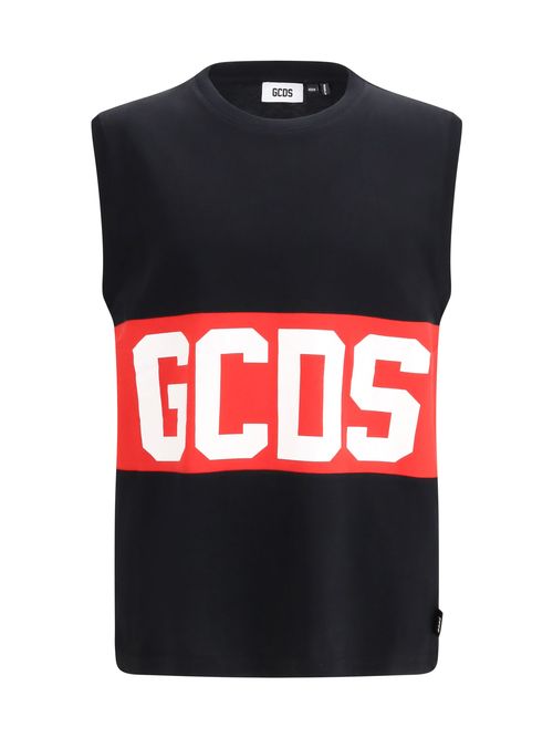 Logo-Printed Cotton Tank Top — Black