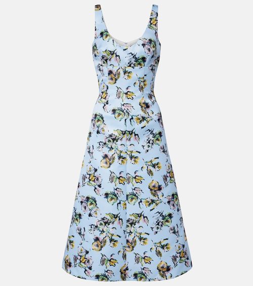 Abella floral satin cocktail dress