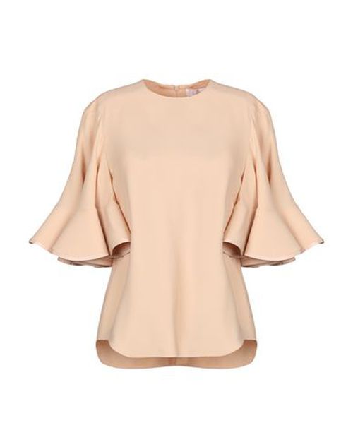 Chloé Woman Top Beige Size 10 Acetate, Viscose