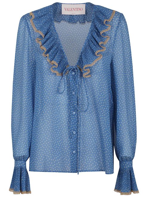 Shirt Pattern Light Georgette Micro Pois Plusdepois